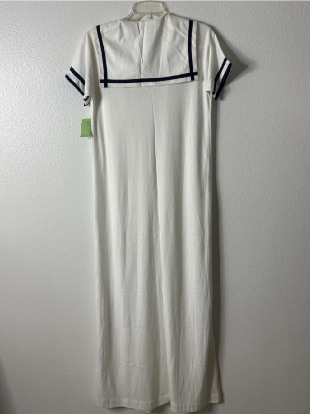 Vintage Clovis Ruffin Elizabeth Arden Sailor Collar Maxi Lounge Dress Made In US - Picture 7 of 16
